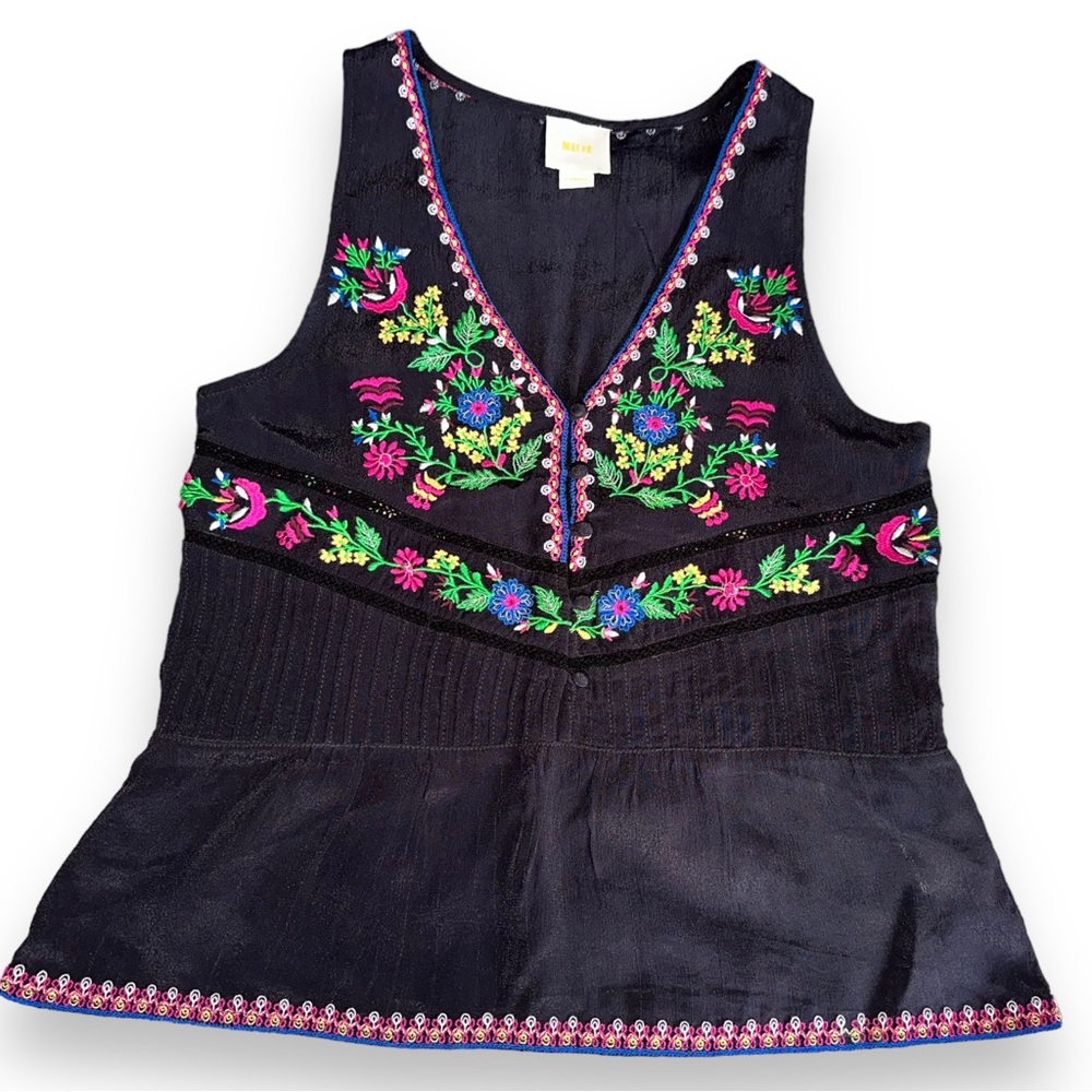 Anthropologie Peasant Embroidered Blouse, by Maeve - Size XS